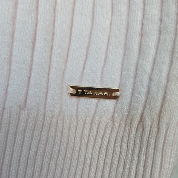 T Tahari Soft Pink Lightweight Ribbed Sweater - Women's Size M - Picture 3 of 9